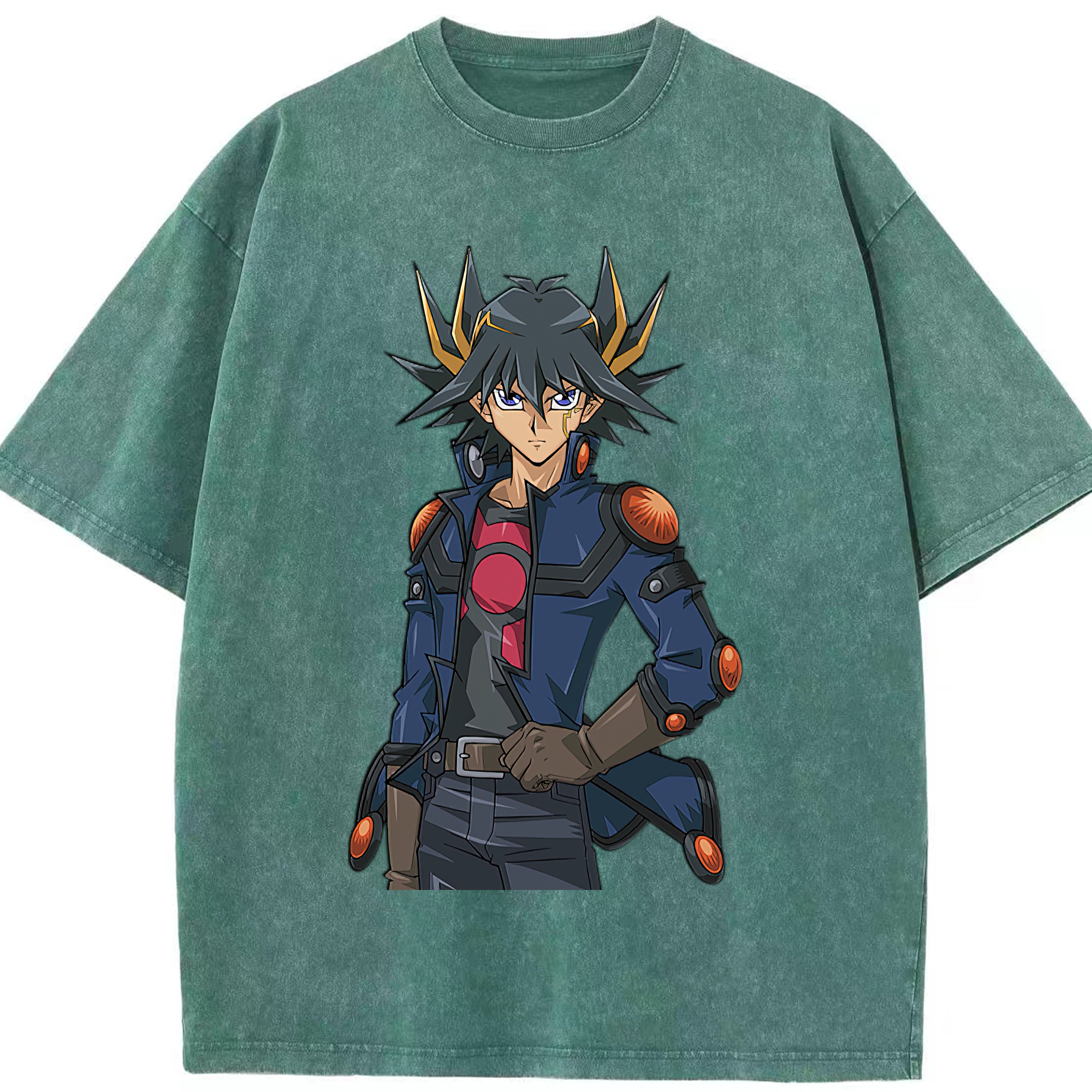（画像用） 遊☆戯☆王 Yu-Gi-Oh! 綿100% ヴィンテージ風 半袖Tシャツ（フロントプリント）